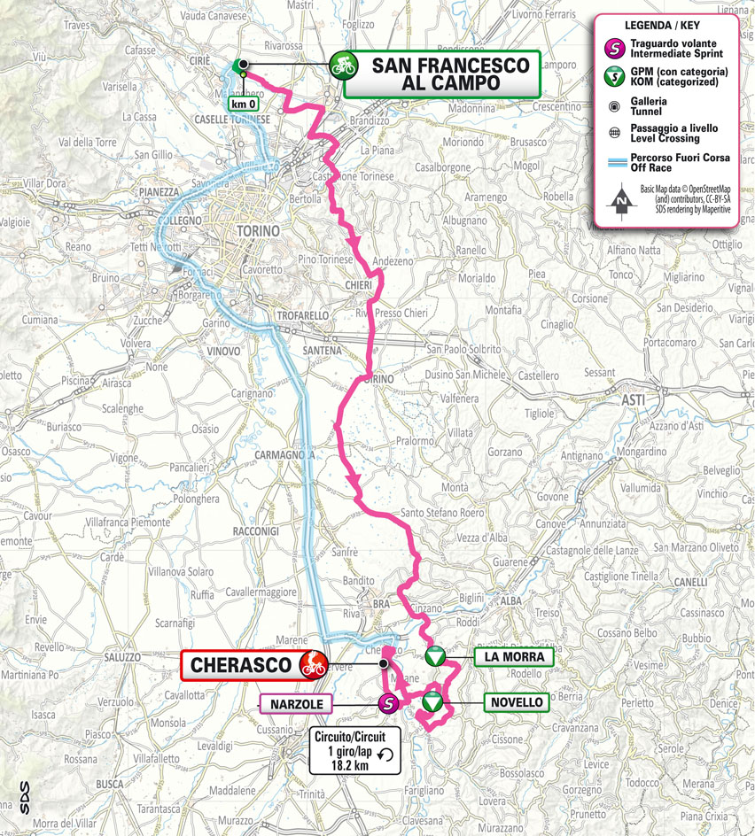 Planimetria/Map Tappa 2 Giro Next Gen 2023