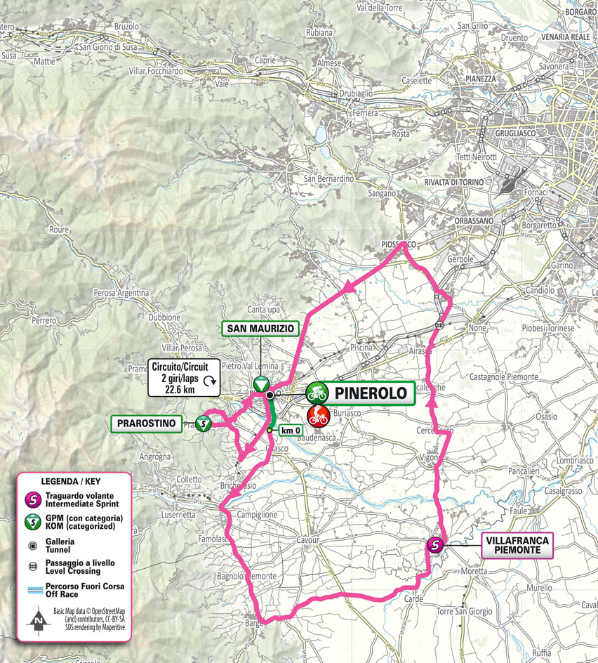 Planimetria/Map tappa 8 Giro Next Gen 2025